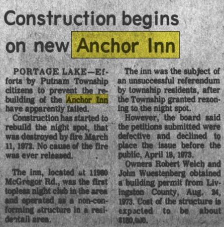 Anchor Inn - Dec 1974 New Structure Being Built